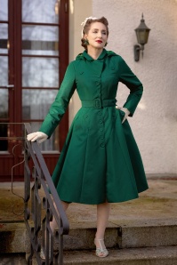 Vintage Chic for Topvintage - Brielle Swing-Kleid in Ziegelorange