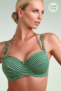 Marlies Dekkers - Holi Vintage balconette bikini top in botanisch groen 3