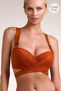 Marlies Dekkers - Haut de bikini push-up Cache Coeur en orange brûlé 3