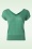 King Louie - Mateo Knit Double V Top in Spar Green 2