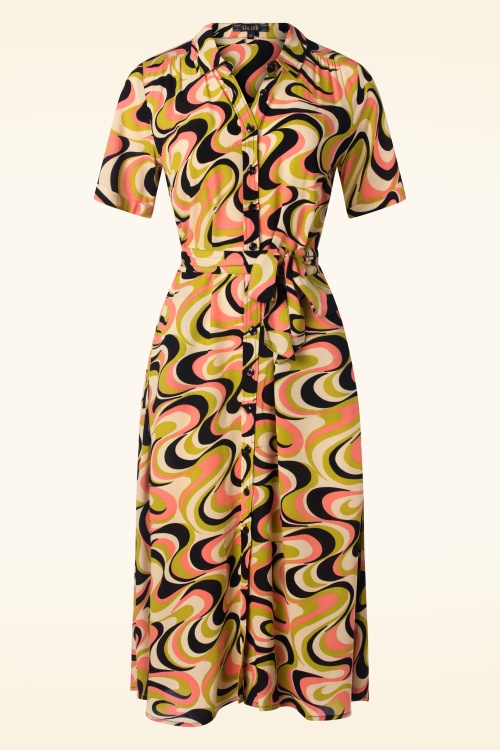 King Louie - Olive Manic Dress in Spring Yellow 2