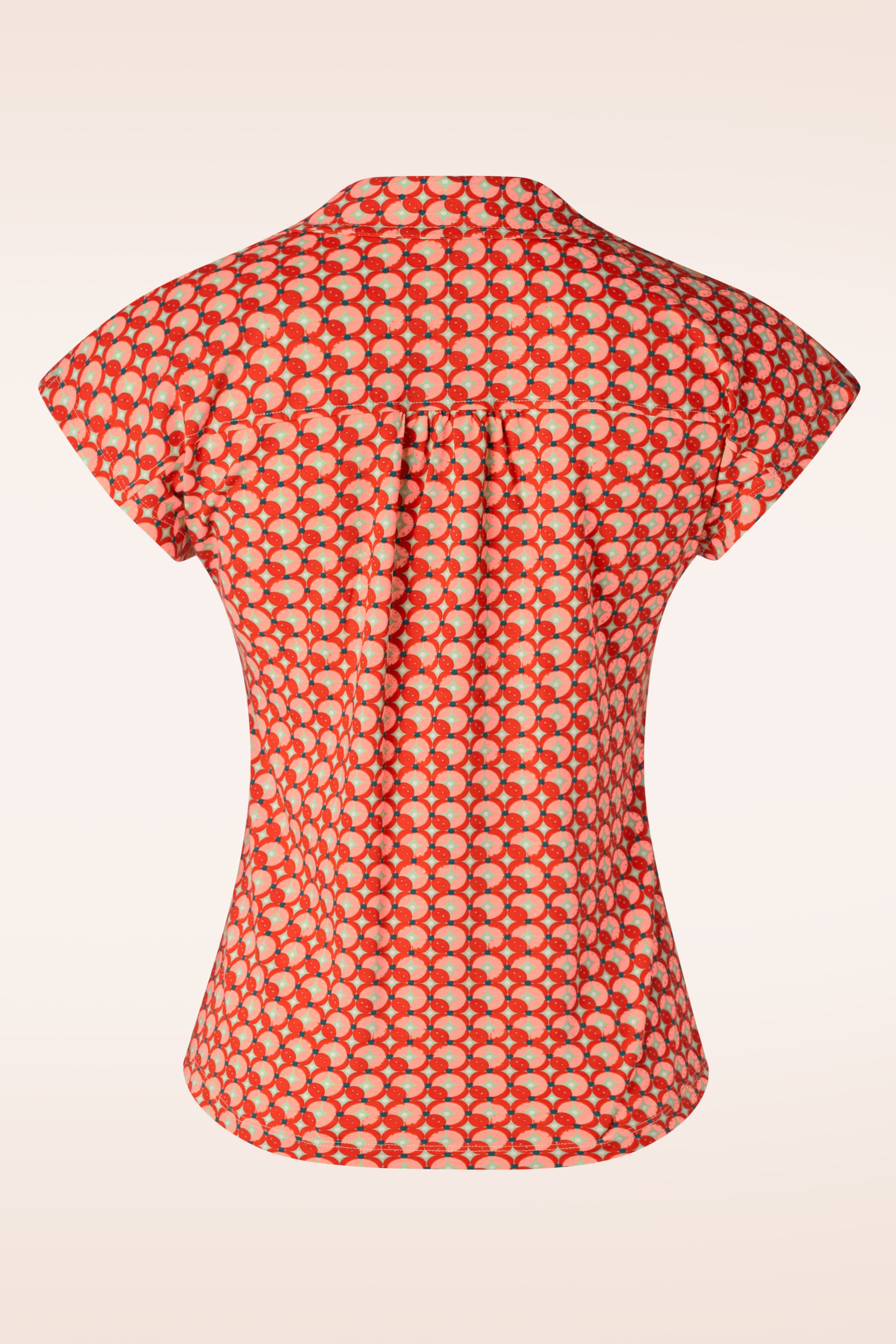 King Louie - Sem blouse Rowe in vurig rood  4