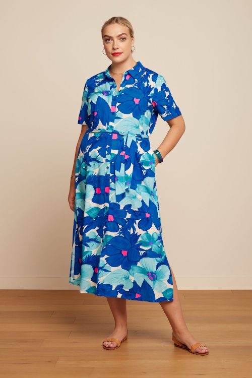 King Louie - Olive Pixy Dress in Evening Blue