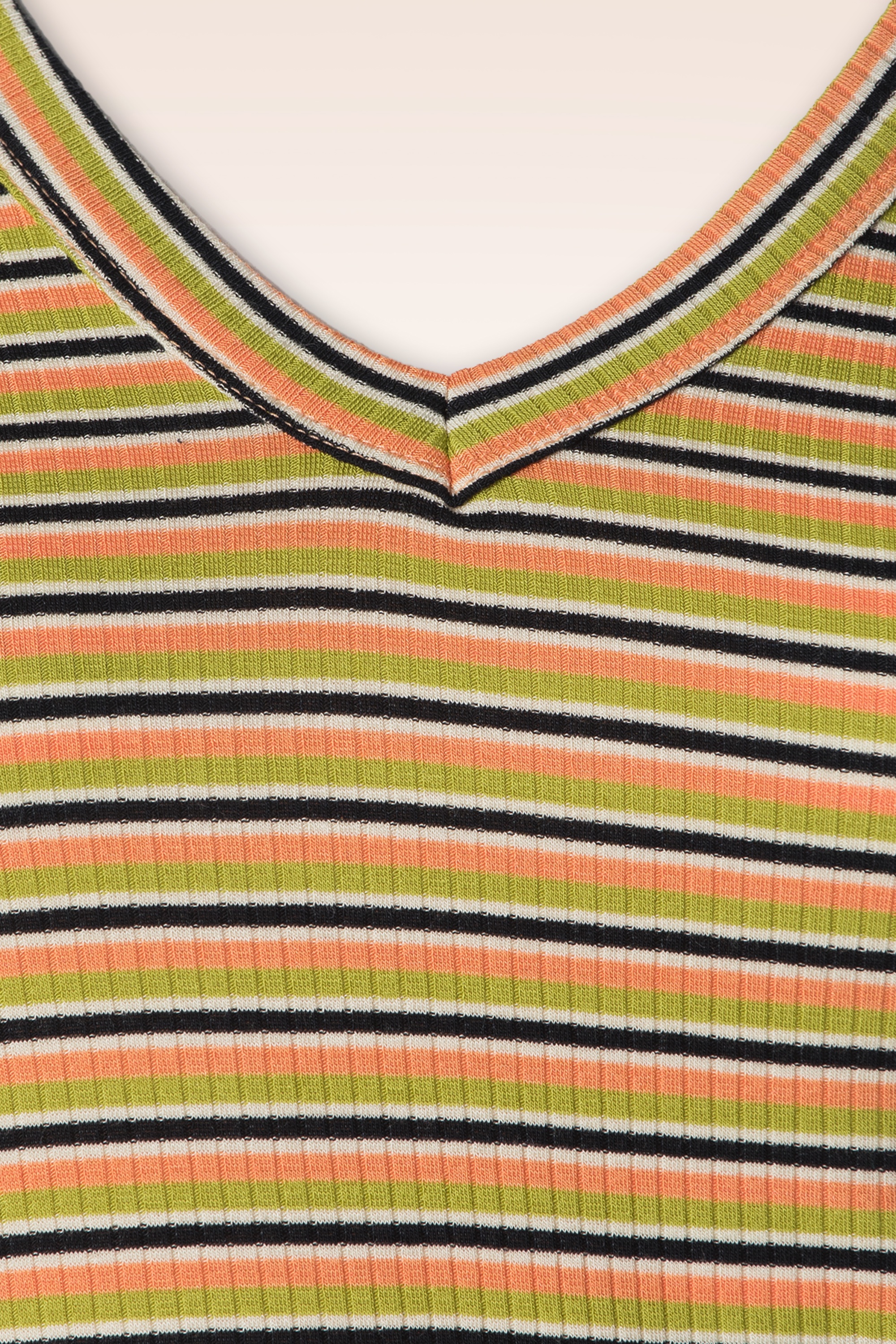 King Louie - Gardena Stripe Double V top in zwart 5