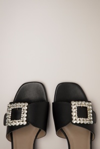 Parodi Shoes - Too Glam To Give a Damn Leather Sandals in Black 2
