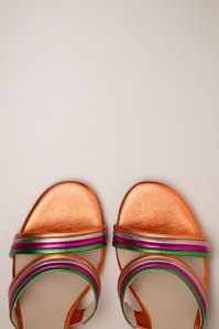s.Oliver - Tori Metallic sandaaltjes in oranje 2