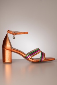 s.Oliver - Tori Metallic sandaaltjes in oranje