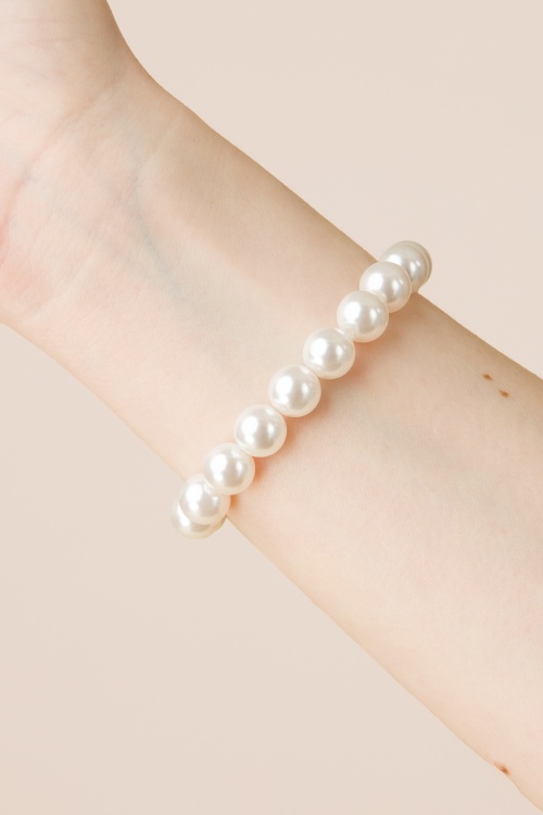 Vixen - Bracelet Priscilla Pearl en blanc cassé. 2