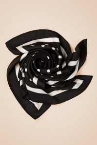 Banned Retro - Linda Silky sjaal in zwart 2