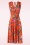 Vintage Chic for Topvintage - Jane floral swing jurk in koraal
