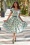 Miss Candyfloss - Kalei Gia Leaves Swing Kleid in Smaragdgrün