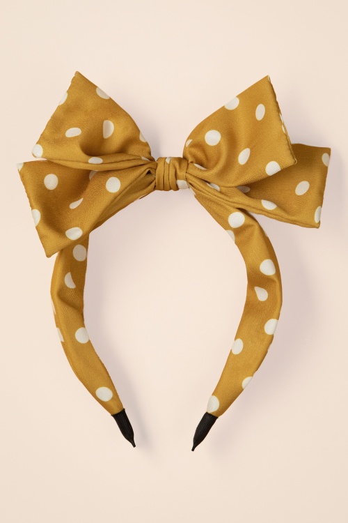 Banned Retro - Magdalen Hairband in Mustard 2