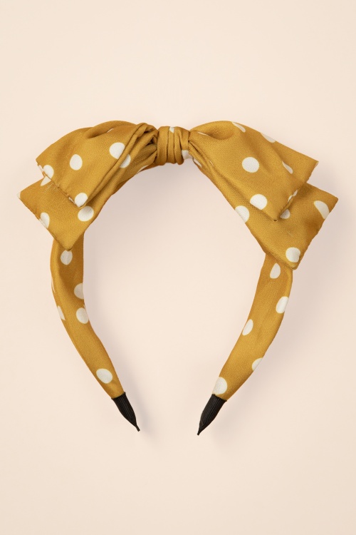 Banned Retro - Magdalen Hairband in Mustard