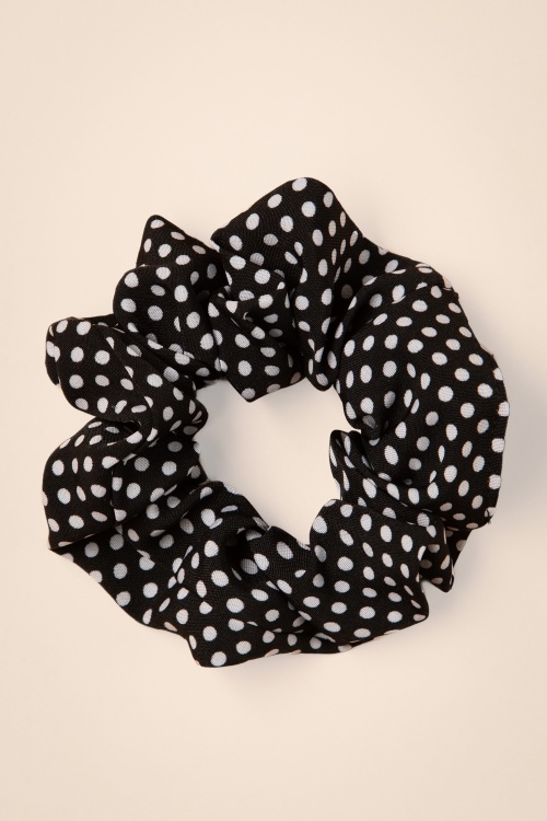 Banned Retro - dotty scrunchie in rood