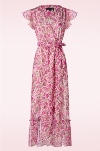 Smashed Lemon - Isla Flower maxi jurk in roze