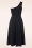 Vintage Chic for Topvintage - Robe corolle à encolure asymétrique Tansy en noir 2