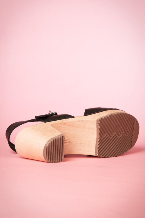 Lotta from Stockholm - 60s Loretta Leather Clogs in Black 5