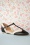 Charlie Stone - 50s Parisienne T-Strap Flats in Black and Cream 4