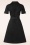 Queen Kerosin - Retro denim swing jurk in zwart  2