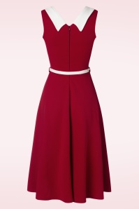 Vintage Chic for Topvintage - Mae swing jurk in rood en wit 2