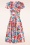 Vintage Chic for Topvintage - Caroline Floral Swing Kleid in Creme und Multi