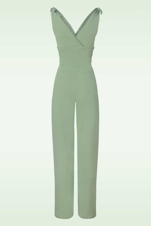 Vintage Chic for Topvintage - Bonnie jumpsuit in salie groen 2