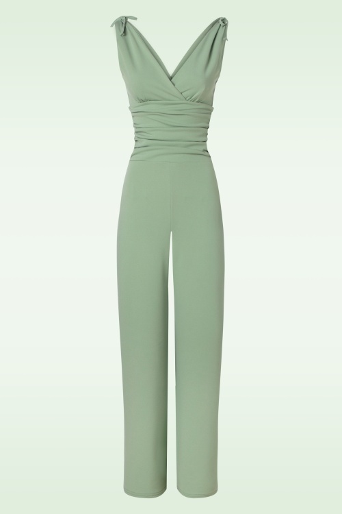 Vintage Chic for Topvintage - Bonnie Jumpsuit in Sage Green