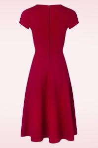 Vintage Chic for Topvintage - Robe corolle Colette en rouge vif 2