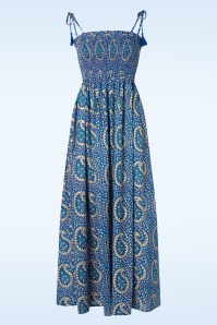 Timeless - Summer Paisley Maxi Dress in Blue