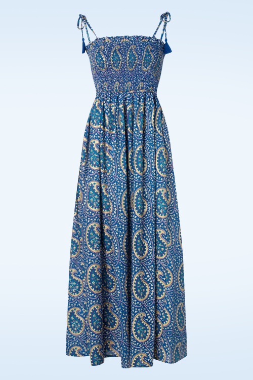 Timeless - Summer Paisley Maxi Dress in Blue