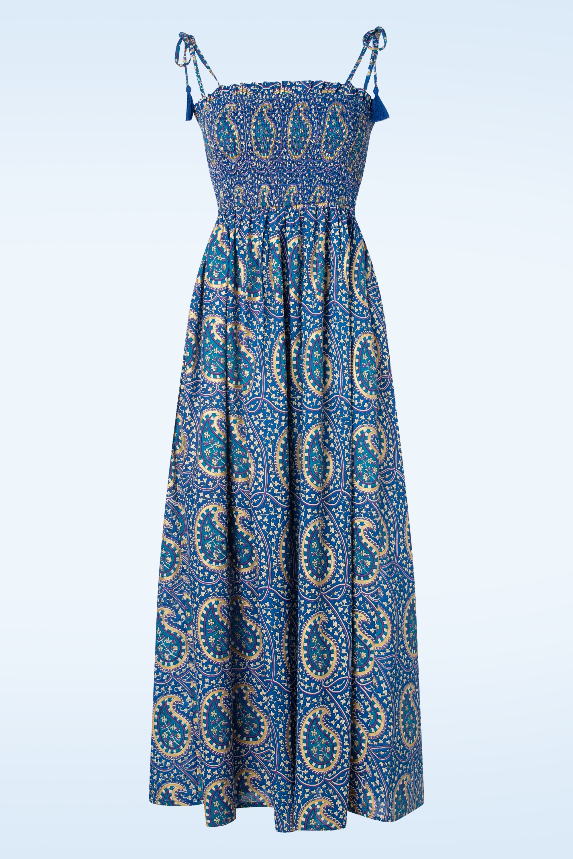 Timeless - Summer Paisley maxi jurk in blauw 2