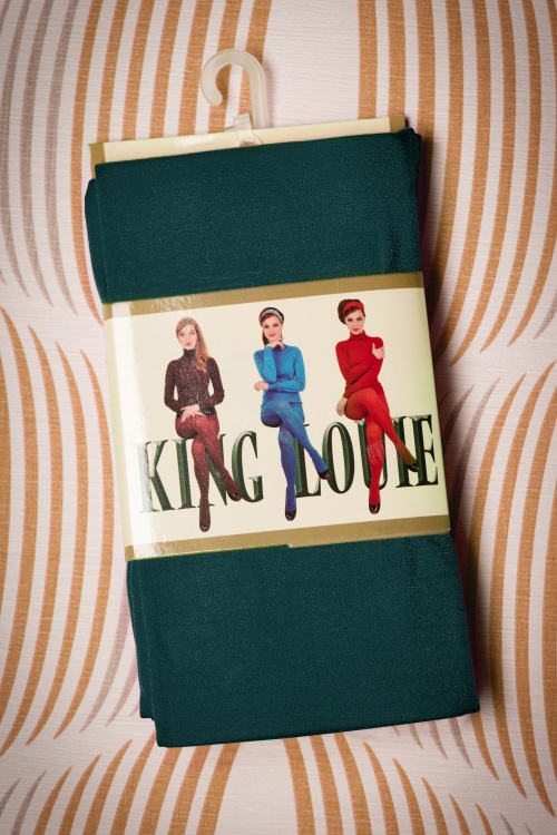 King Louie - 60s Penelope Tights in Dragonfly Green 2