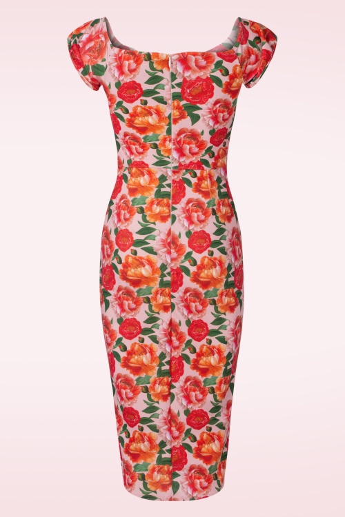Vintage Chic for Topvintage - Nori Floral Pencil Dress in Multi 3