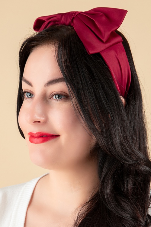 Vixen - Bow Hairband in Red
