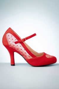 Banned Retro - 50s Elegant Spots Pumps in Red 3
