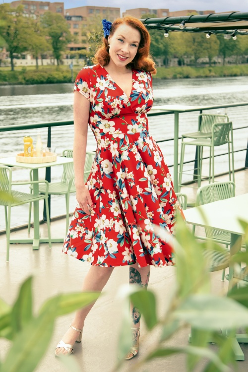 Vintage Chic for Topvintage - Miley Floral Swing Dress in Multi