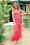 Vintage Chic for Topvintage - Rinda bloemen maxi jurk in roze 
