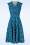 Glamour Bunny - 50s Faith Pencil Dress in Navy and White