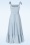 Collectif Clothing - Katrina Seersucker midi jurk in blauw en wit 2