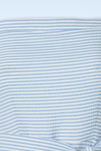 Collectif Clothing - Katrina Seersucker midi jurk in blauw en wit 4