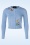 Collectif Clothing - Gilet Jessie butterfly field en bleu clair.