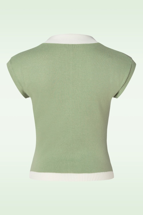 Collectif Clothing - Pull Norma en vert sauge. 2