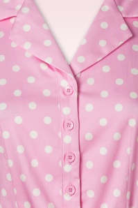 Collectif Clothing - Robe corolle à pois Caterina en rose 4