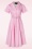 Collectif Clothing - Caterina Polka Swing Kleid in Rosa