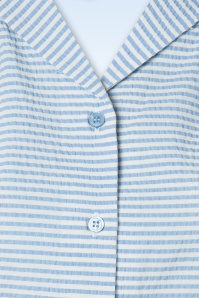 Collectif Clothing - Luana gestreepte blouse in wit en blauw 3