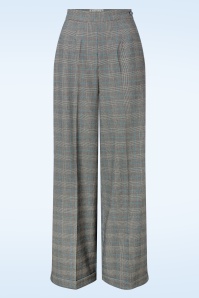 Collectif Clothing - Gerilynn Prince of Wales Trousers in Grey