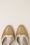Banned Retro - Galore Brogue Leather T-Strap Pumps in Beige and White 2