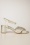 Banned Retro - Charlie Quilted Leather Sandals in Metallic Gold
