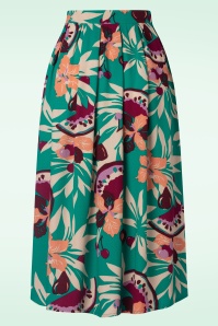 King Louie - Arianna Pleat Skirt in Aqua Green 3