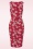 Topvintage Boutique Collection - Exclusief bij Topvintage ~ Adriana mouwloze penciljurk met bloemenprint in rood